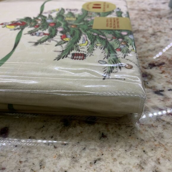 Spode Christmas Tree Tablecloth 60x102 Fabric NWT - Picture 6 of 9